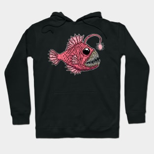 Gnarly Angler Fish Illustration // Ugly Anglerfish // Deep Sea Fish Hoodie